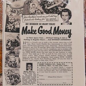 1950 Harry Doehla Greeting Cards Original Vtg PRINT AD